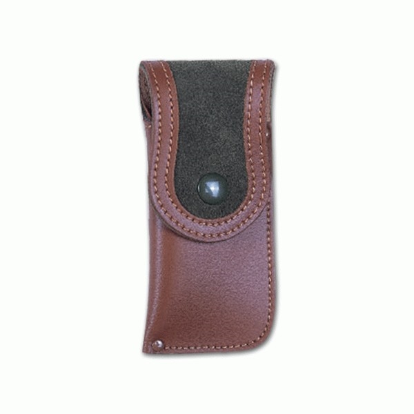 FUNDA NAVAJA CUERO Y ANTE</br>LEATHER AND SUEDE POCKET KNIFE POUCH