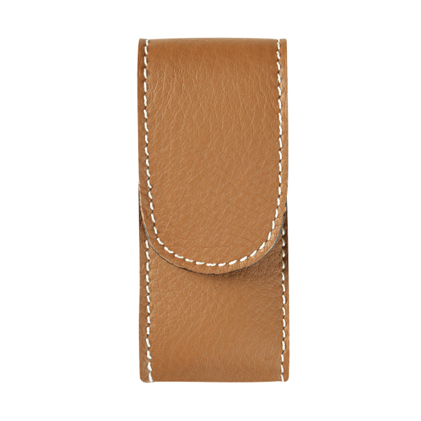 FUNDA NAVAJA VAQUETILLA FORRADA</br>LEATHER POCKET KNIFE POUCH IN LINED COWHIDE