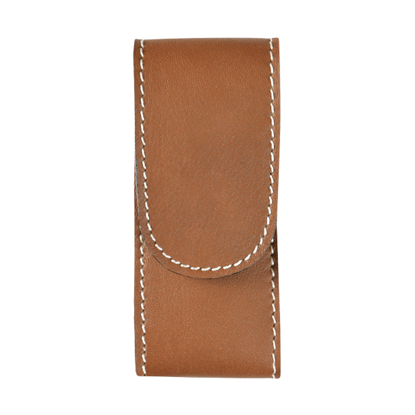FUNDA NAVAJA VAQUETILLA FORRADA</br>LEATHER POCKET KNIFE POUCH IN LINED COWHIDE