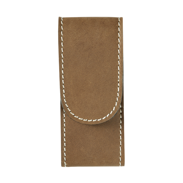 FUNDA NAVAJA VAQUETILLA FORRADA</br>LEATHER POCKET KNIFE POUCH IN LINED COWHIDE