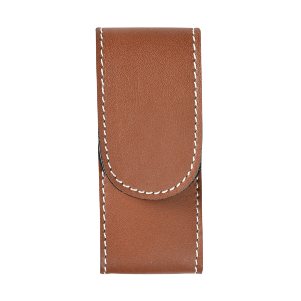 FUNDA NAVAJA VAQUETILLA FORRADA</br>LEATHER POCKET KNIFE POUCH IN LINED COWHIDE