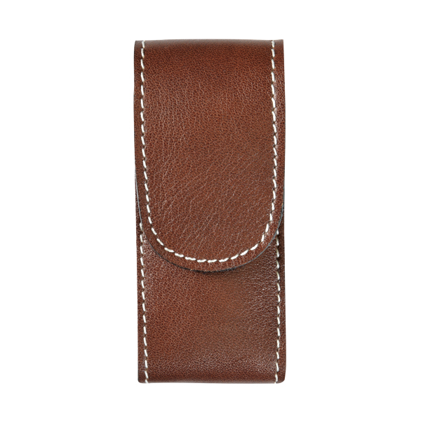 FUNDA NAVAJA VAQUETILLA FORRADA</br>LEATHER POCKET KNIFE POUCH IN LINED COWHIDE