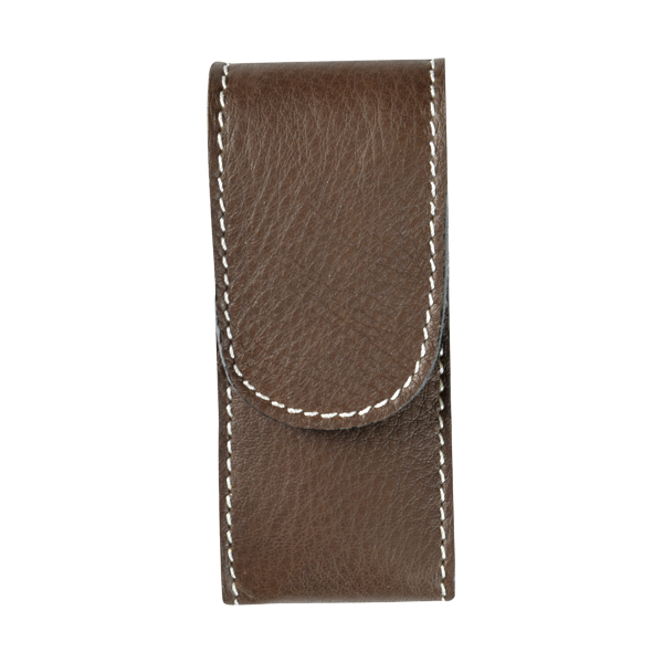 FUNDA NAVAJA VAQUETILLA FORRADA</br>LEATHER POCKET KNIFE POUCH IN LINED COWHIDE
