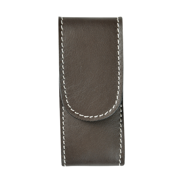 FUNDA NAVAJA VAQUETILLA FORRADA</br>LEATHER POCKET KNIFE POUCH IN LINED COWHIDE