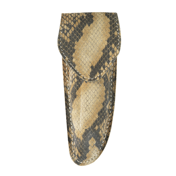 FUNDA NAVAJA VAQUETILLA MOLDEADA FORRADA</br>POCKET KNIFE POUCH TOP GRAIN LINED MOULDED COWHIDE