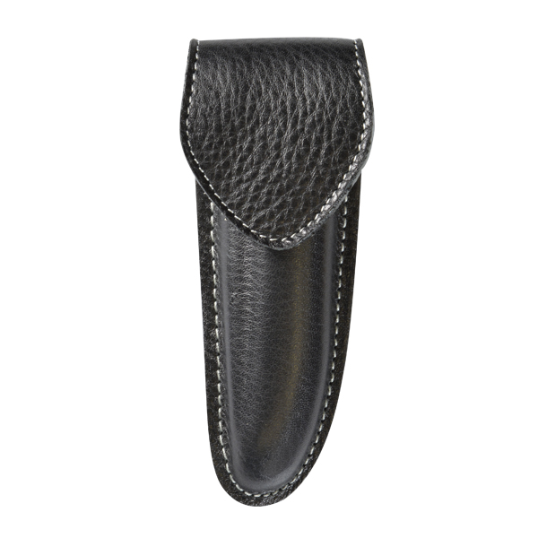FUNDA NAVAJA VAQUETILLA MOLDEADA FORRADA</br>POCKET KNIFE POUCH TOP GRAIN LINED MOULDED COWHIDE