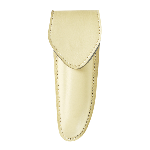 FUNDA NAVAJA VAQUETILLA MOLDEADA FORRADA</br>POCKET KNIFE POUCH TOP GRAIN LINED MOULDED COWHIDE