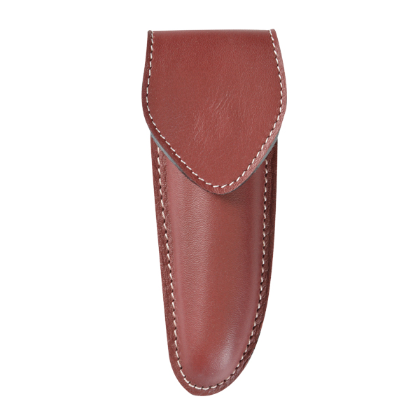 FUNDA NAVAJA VAQUETILLA MOLDEADA FORRADA</br>POCKET KNIFE POUCH TOP GRAIN LINED MOULDED COWHIDE