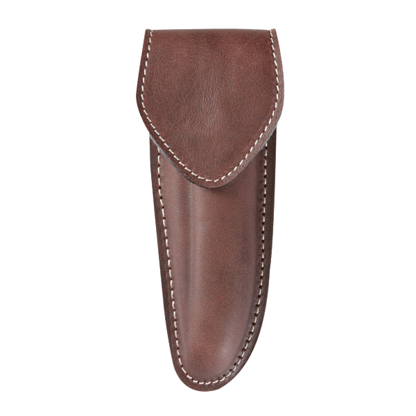 FUNDA NAVAJA VAQUETILLA MOLDEADA FORRADA</br>POCKET KNIFE POUCH TOP GRAIN LINED MOULDED COWHIDE