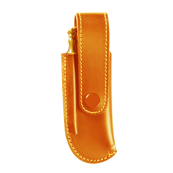 FUNDA NAVAJA VAQUETILLA MOLDEADA</br>POCKET KNIFE POUCH IN MOULDED COWHIDE