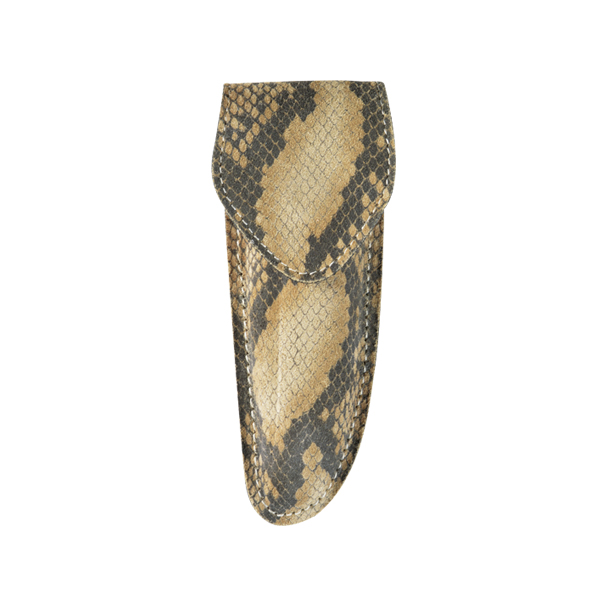FUNDA NAVAJA VAQUETILLA MOLDEADA FORRADA</br>POCKET KNIFE POUCH TOP GRAIN LINED MOULDED COWHIDE