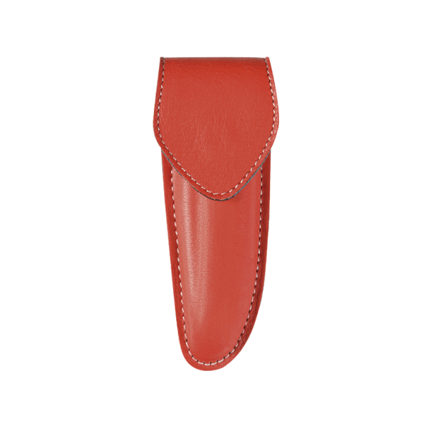 FUNDA NAVAJA VAQUETILLA MOLDEADA FORRADA</br>POCKET KNIFE POUCH TOP GRAIN LINED MOULDED COWHIDE