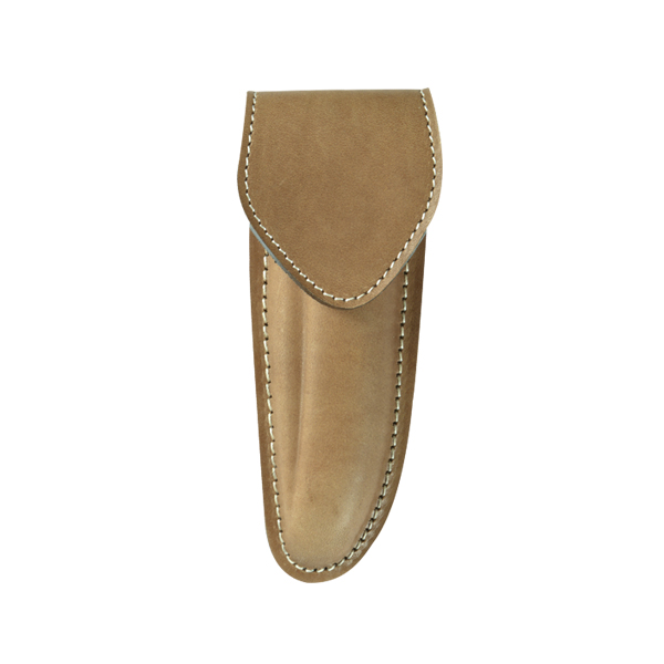 FUNDA NAVAJA VAQUETILLA MOLDEADA FORRADA</br>POCKET KNIFE POUCH TOP GRAIN LINED MOULDED COWHIDE