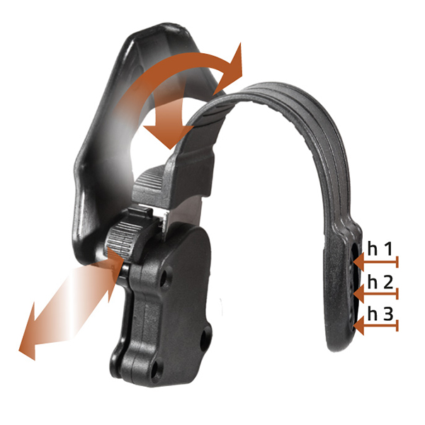 SISTEMA DE ARCO CON SEGURO Y ALTURA AJUSTABLE</br>ASPF ADJUSTABLE SAFETY PUSH & FRONT