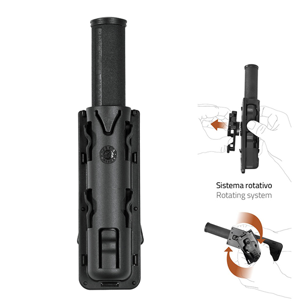 PORTA DEFENSA POLIMERO VEGA</br>POLYMER BATON HOLDER W/ROT. B.L.