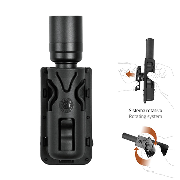 PORTA LINTERNA POLIMERO VEGA</br>POLYMER FLASHLIGHT HOLDER