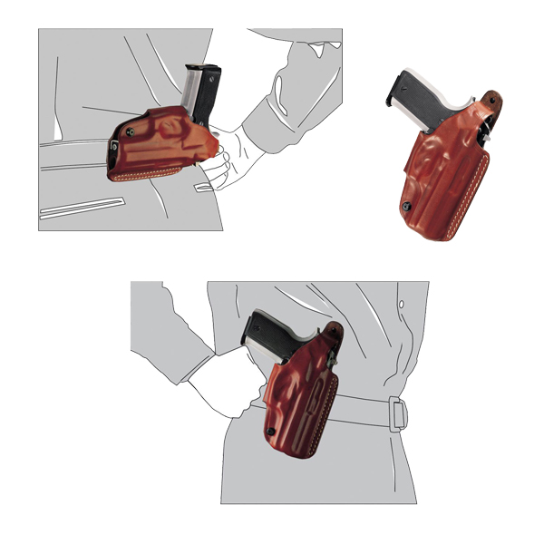 FUNDA CUERO MOLD. VEGA</br>N1-3 uses leather belt holster with quick release